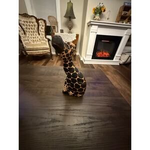 Hand Carved Wood Giraffe Statue Indonesian Bali Folk Art Sculpture